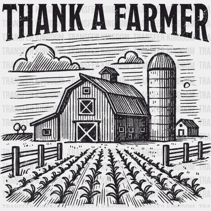 Thank A Farmer Vintage Design - Farmer DTF Transfer