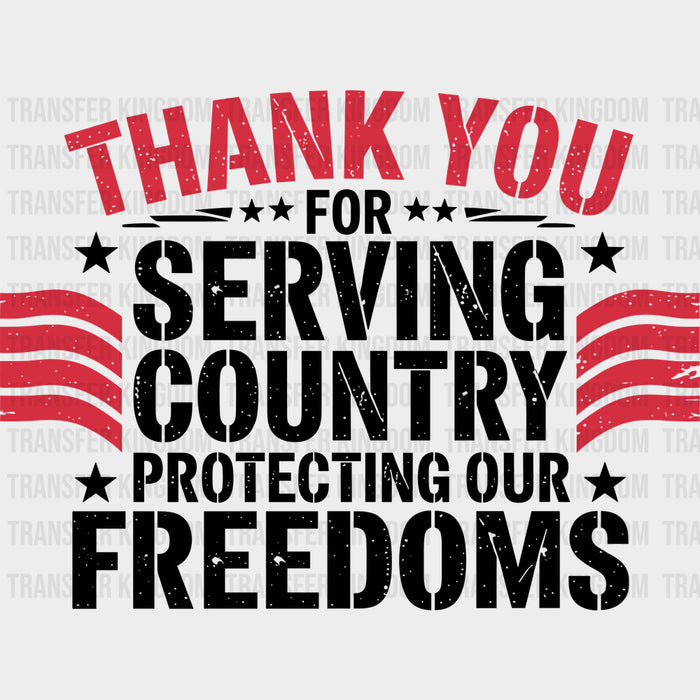 Thank You For Protecting Our Freedoms - Army DTF Transfers