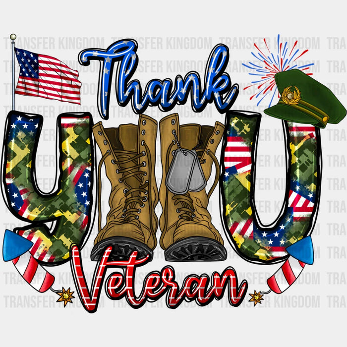 Thank You Veteran Fireworks Design - Army DTF Transfer