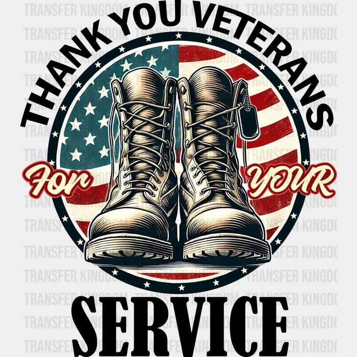 Thank You Veterans For Your Service - Army DTF Transfer