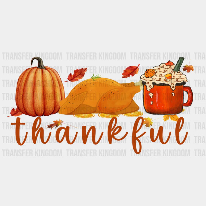 Thankful Roast Design - Fall Cup Wrap UV Sticker Permanent UV DTF Decal