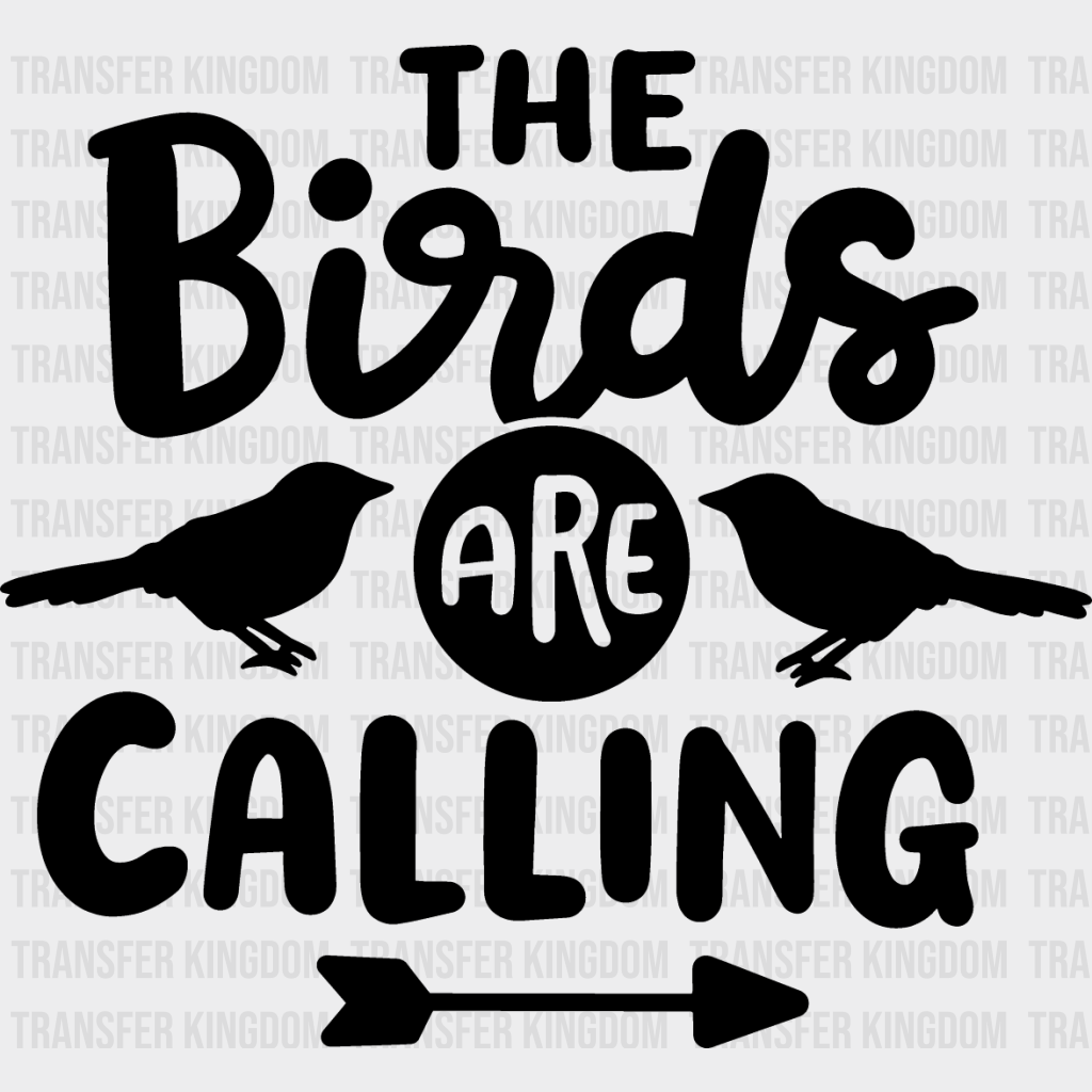 The Birds Are Calling - Iron On Dtf Transfer Unisex S & M (10’’) / Dark Color Design See Imaging