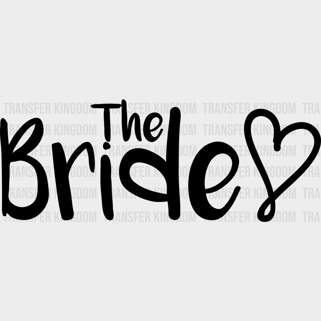 The Bride Groom Design - Dtf Heat Transfer Unisex S & M ( 10 ) / Dark Color See Imaging