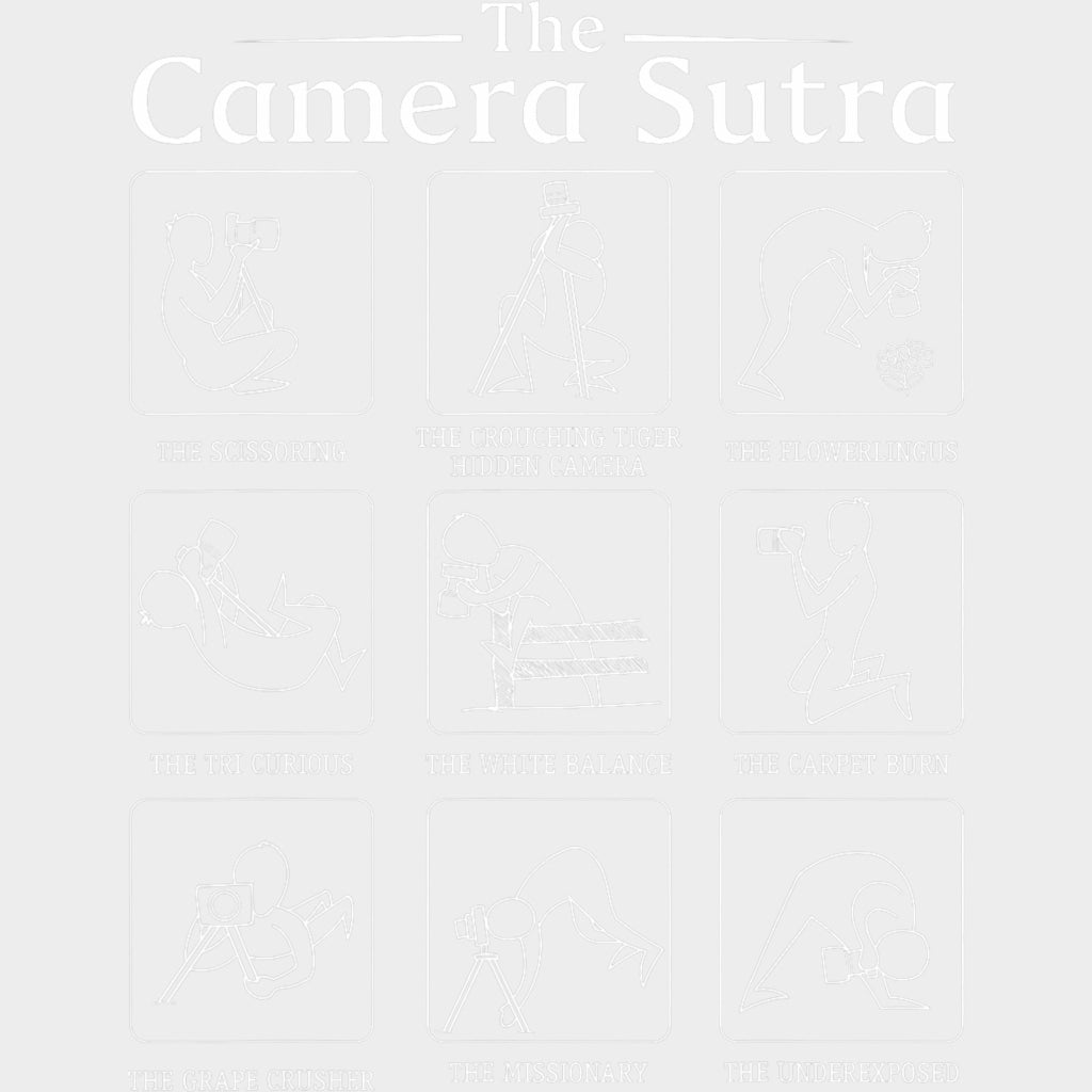 The Camera Sutra B&W - Photography DTF Transfers transfer-kingdom Light Color Design (See Imaging)