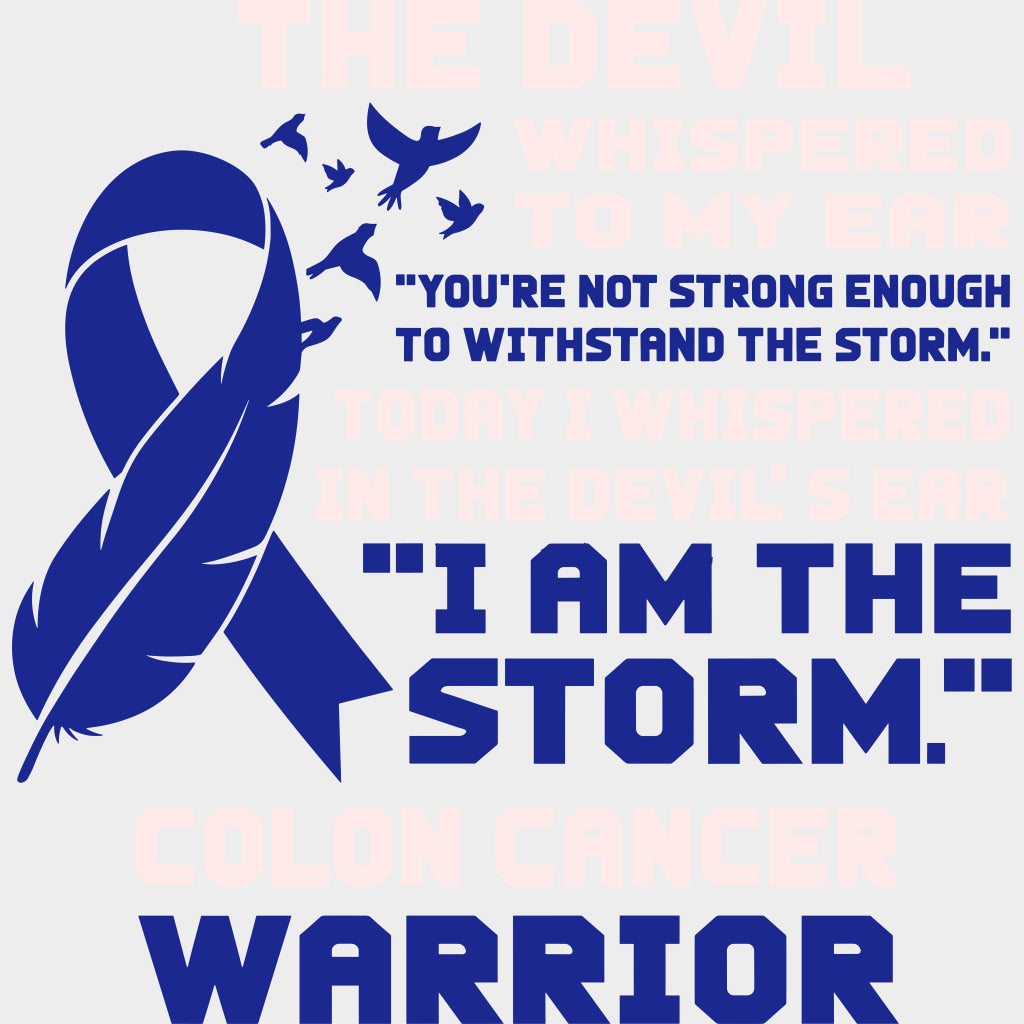 The Devil Whispered To My Ear - Colon Cancer DTF Transfers - Adult Unisex - S & M (10’’) / Light Color Design (See