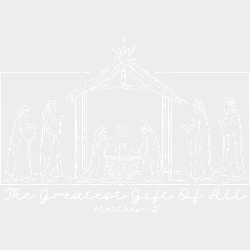 The Greatest Gift Of All - Christmas DTF Transfer Adult Unisex - S & M (10’’) / Light Color Design (See Imaging)