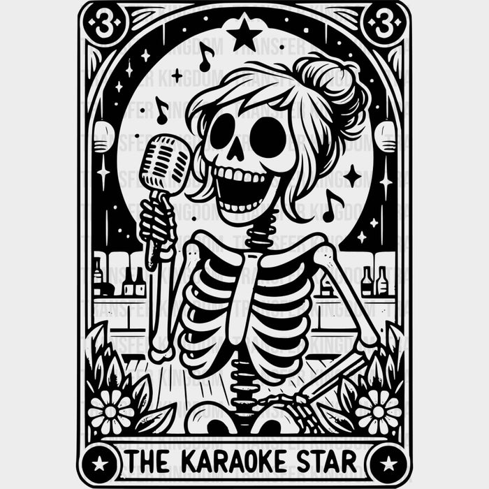 The Karaoke Star, Tarot Card - Singing DTF Transfers