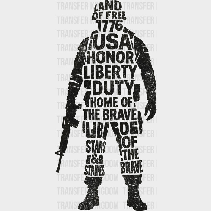 The Land of the Free and the Home of the Brave - Army DTF Transfers
