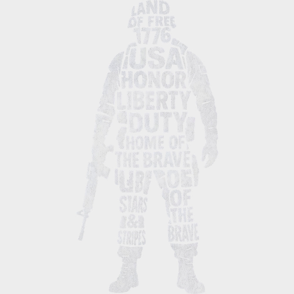 The Land of the Free and the Home of the Brave - Army DTF Transfers - Adult Unisex - S & M (10’’) / Light Color Design