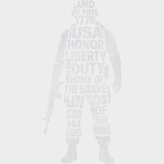 The Land of the Free and the Home of the Brave - Army DTF Transfers - Adult Unisex - S & M (10’’) / Light Color Design