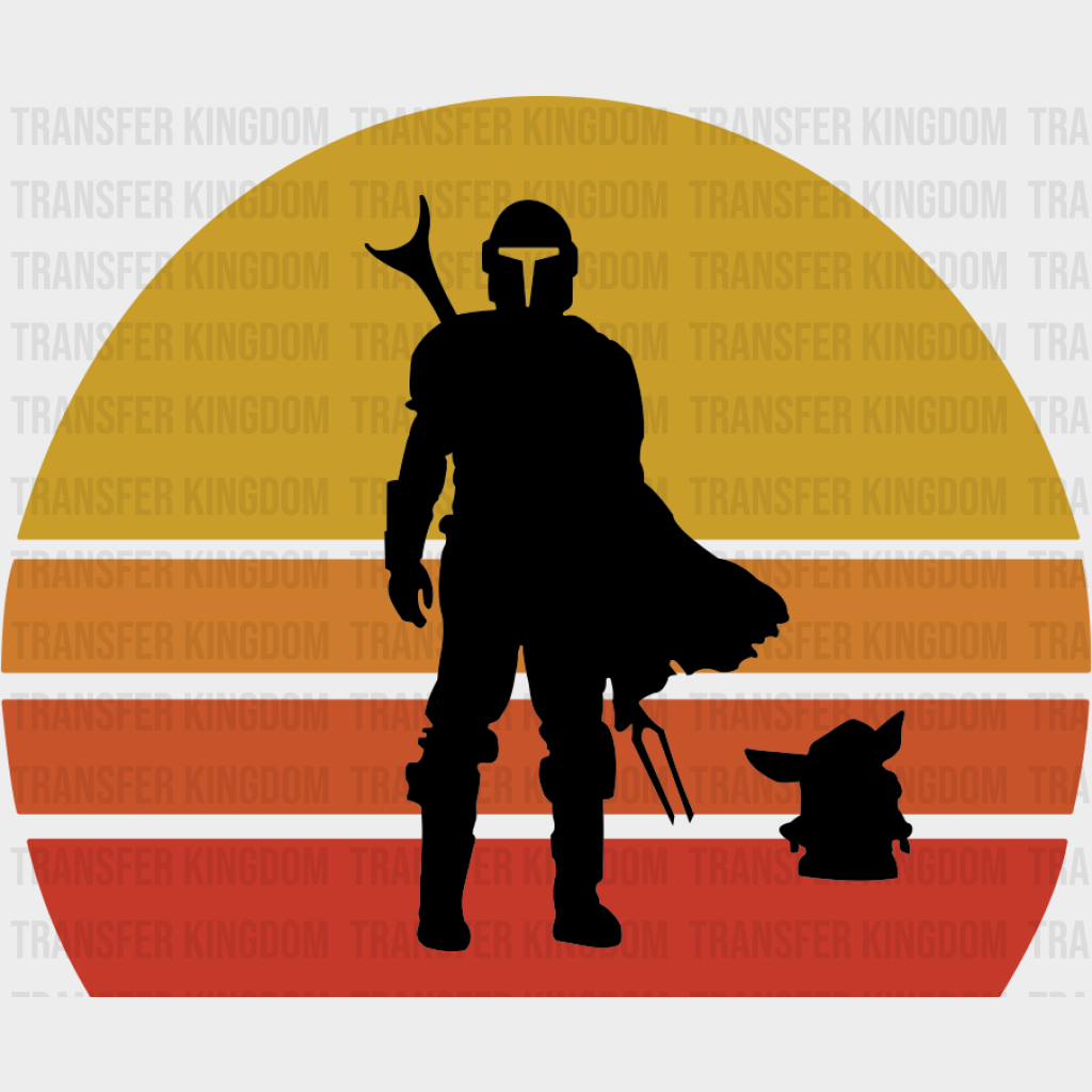 The Mandalorian And Baby Yoda Disney Dtf Transfer