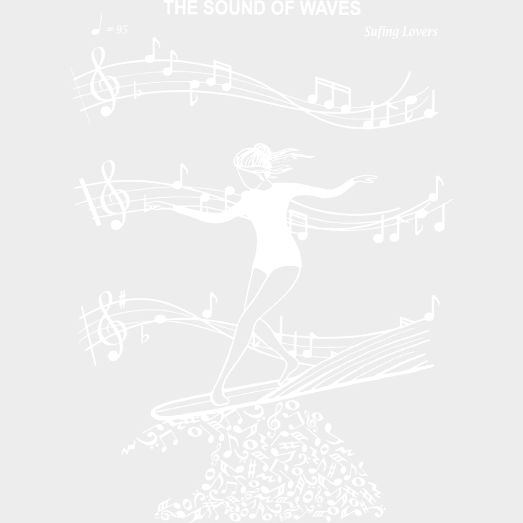 The Sound Of Waves - Surfing DTF Transfers transfer-kingdom Light Color Design (See Imaging)
