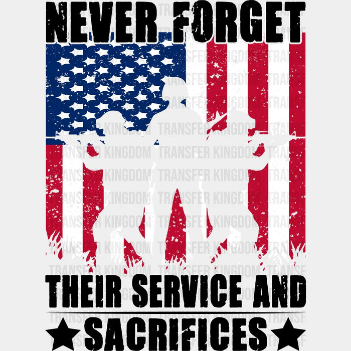 Their Service And Sacrifice- Memorial Day DTF Transfer