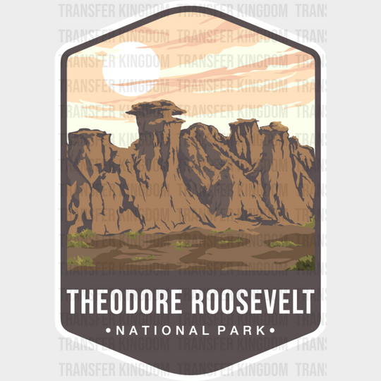 Theodore Roosevelt National Park Colorful Design - National Parks DTF Transfer