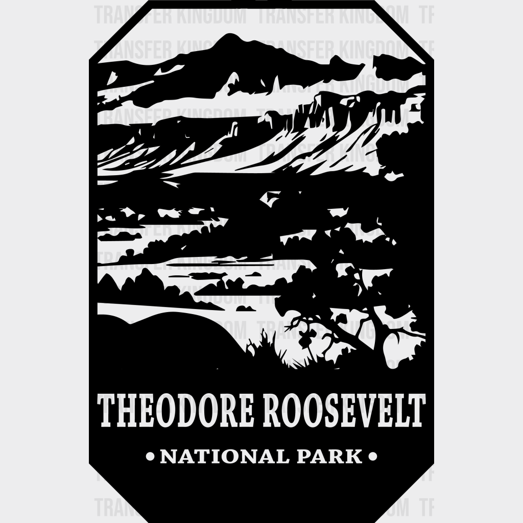 Theodore Roosevelt National Park Design - Parks Dtf Transfers Unisex S & M (10’) / Dark Color See