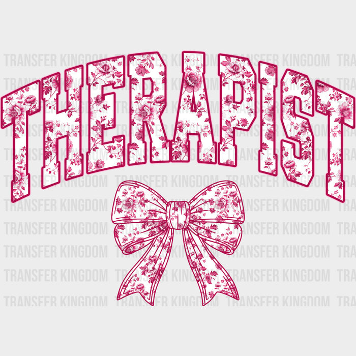 Therapist Pink Ribbon - Therapist DTF Transfers