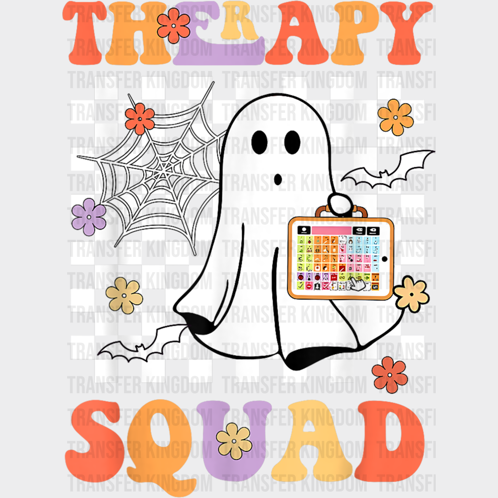 Therapy Squad Halloween Design - Therapist Dtf Heat Transfer Unisex S & M (10’’) / Light Color