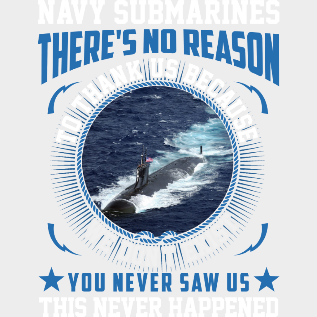 There’s No Reason To Thank Us Because We Don’t Exist - Military DTF Transfer Adult Unisex - S & M (10’’) / Light Color