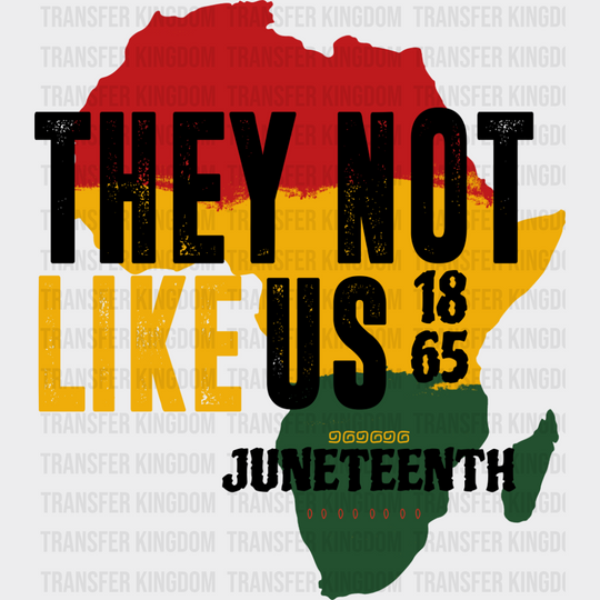 They Not Like Us Africa - Juneteenth DTF Transfer Adult Unisex - S & M (10’’) / Dark Color Design (See Imaging)
