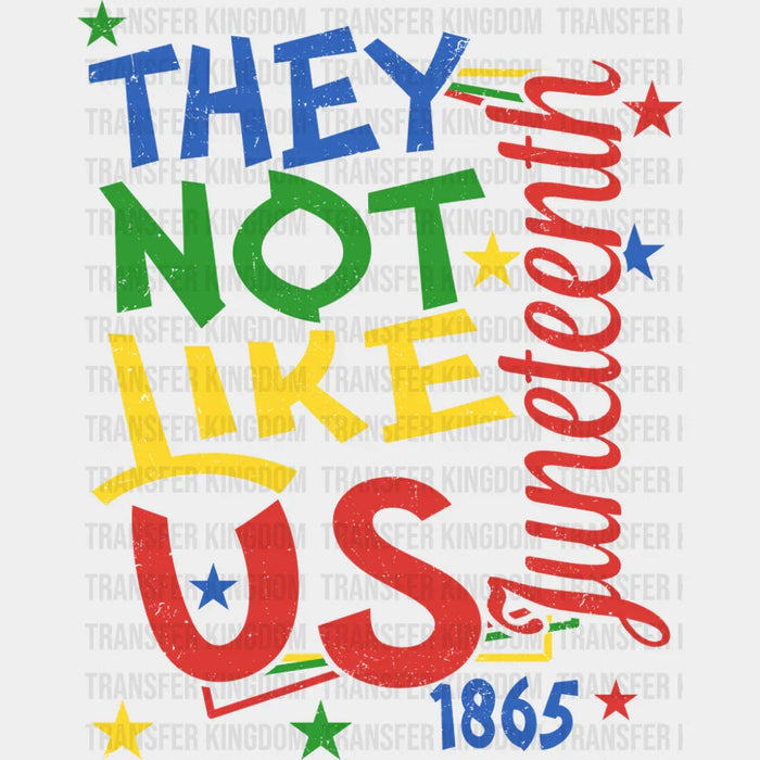 They Not Like Us Juneteenth 1865 - Juneteenth DTF Transfer