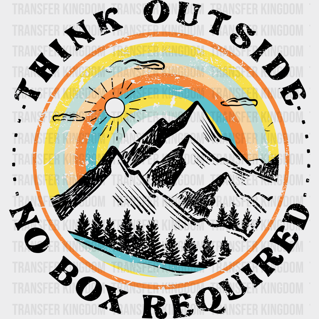 Think Outside No Box Required Summer Dtf Transfer