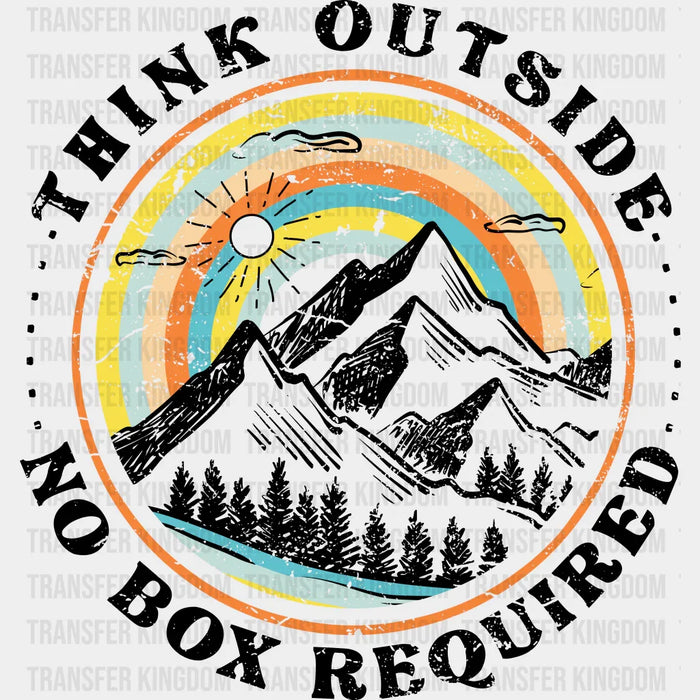 Think Outside No Box Required Summer DTF Transfer