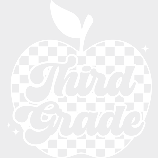 Third Grade B&W - Back To School DTF Transfer Adult Unisex - S & M (10’’) / Light Color Design (See Imaging)