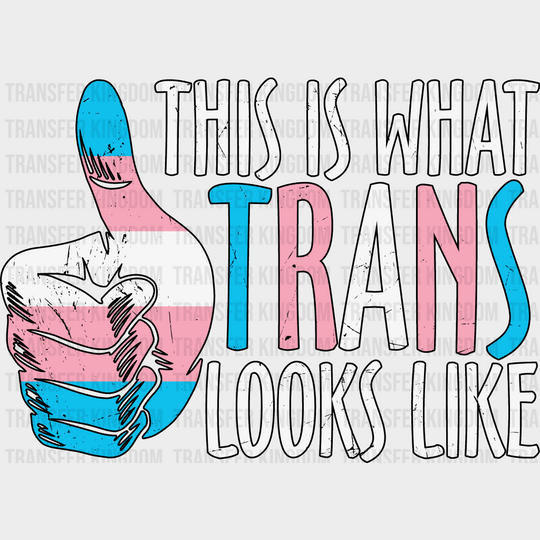 This Is What Trans Looks Like - Transgender Iron On Dtf Transfer