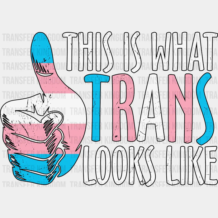 This Is What Trans Looks Like - Transgender Iron On DTF Transfer