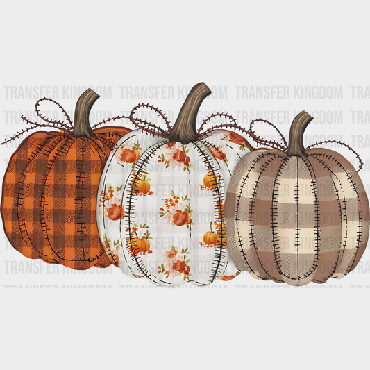 Three Pumpkins Halloween DTF Transfer