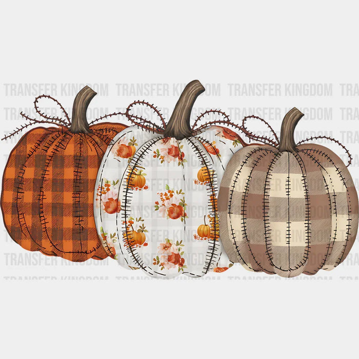Three Pumpkins - Halloween DTF Transfer