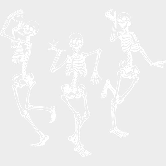 Three Skeletons Dancing - Skeleton DTF Transfers transfer-kingdom Light Color Design (See Imaging)