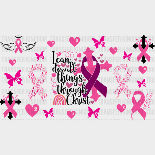 Through Christ - Awareness Cup Wrap Uv Sticker Permanent Dtf Decal