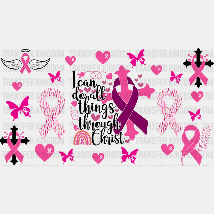 Through Christ - Awareness Cup Wrap UV Sticker Permanent UV DTF Decal