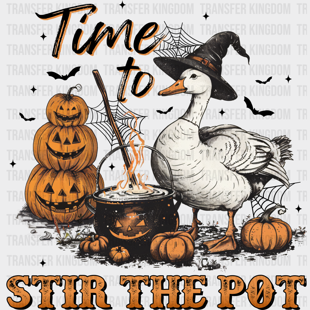 Time To Treat Stir The Pot Halloween DTF Transfer