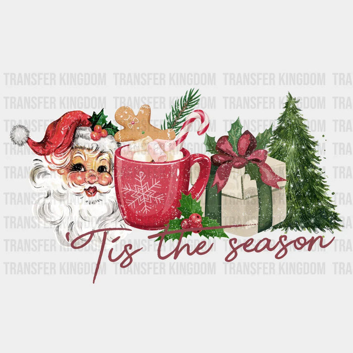 TIS THE SEASON Christmas Tree Design - Christmas DTF heat transfer