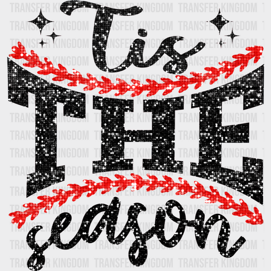 Tis The Season Design - Baseball Dtf Heat Transfer Unisex S & M (10’’) / Dark Color (See Imaging)