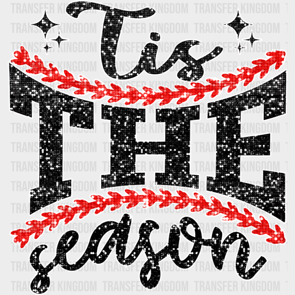 Tis The Season Design - Baseball Dtf Heat Transfer Unisex S & M (10’’) / Light Color (See Imaging)