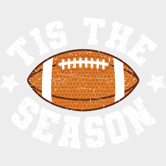 Tis The Season Football Football DTF Transfer Adult Unisex S & M (10’’) / Light Color Design (See Imaging)