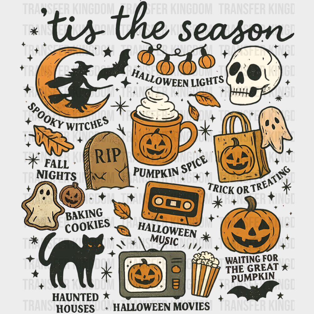 Tis The Season - Halloween DTF Transfer Adult Unisex - S & M (10’’) / Dark Color Design (See Imaging)