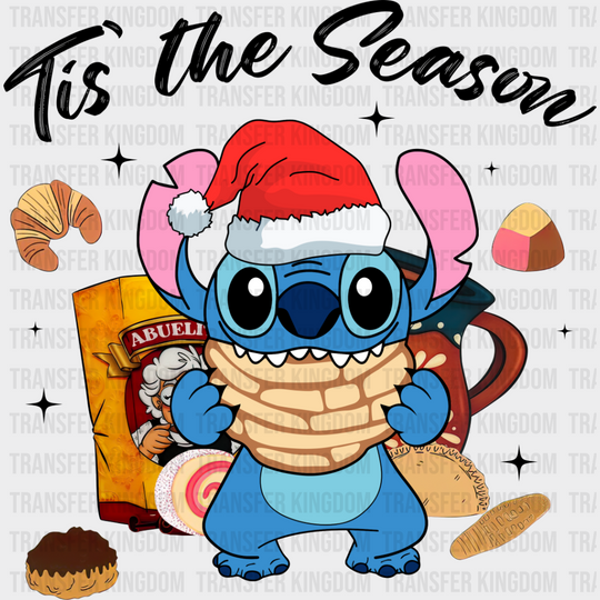 Tis’ The Season Stitch - Christmas Dtf Transfer Unisex S & M (10’’) / Dark Color Design See Imaging