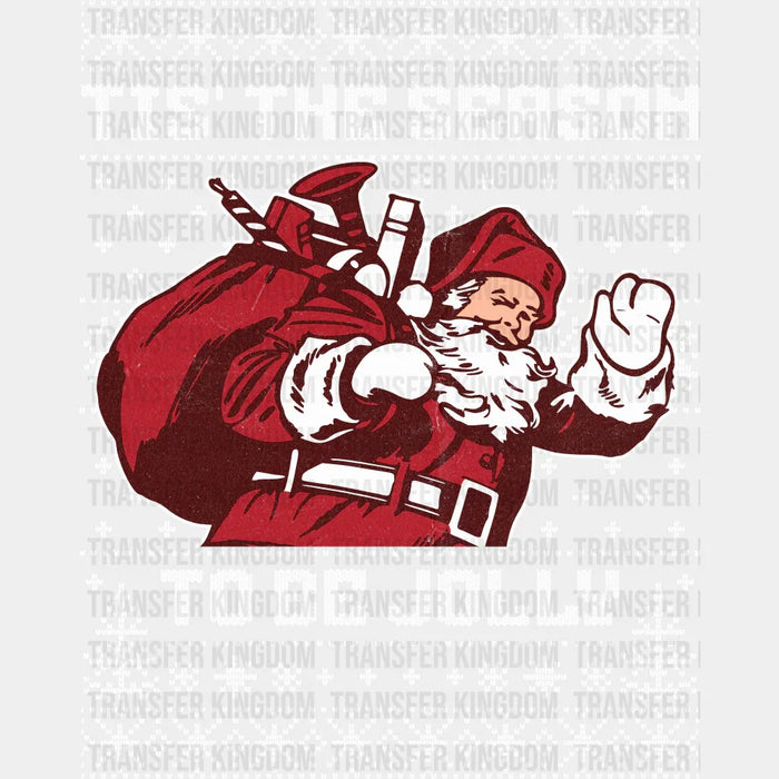 Tis' The Season To Be Jolly White Design - Christmas DTF Transfer