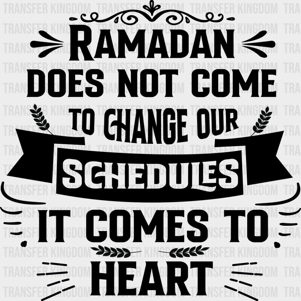 To Change Our Schedules - Muslim Dtf Transfer Unisex S & M (10’’) / Dark Color Design See Imaging