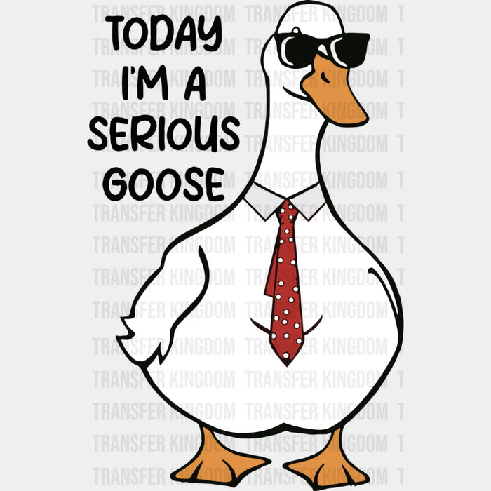 Today I'm A Serious Goose - Funny DTF Transfer