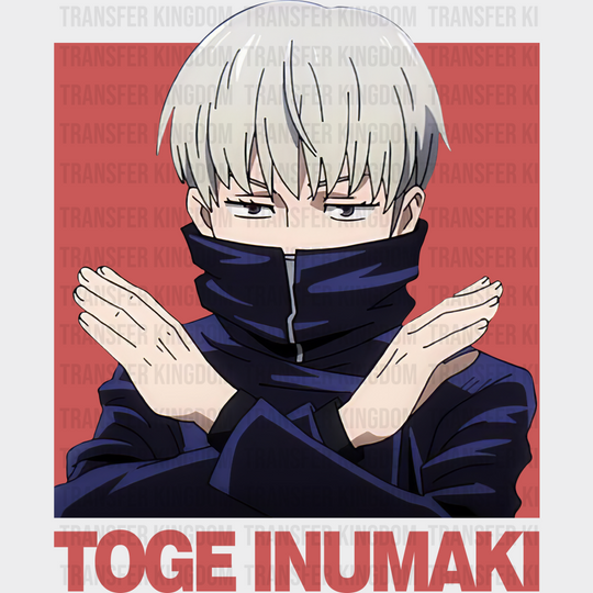 Toge Inumaki Red Design - Jujutsu Kaisen Dtf Transfer