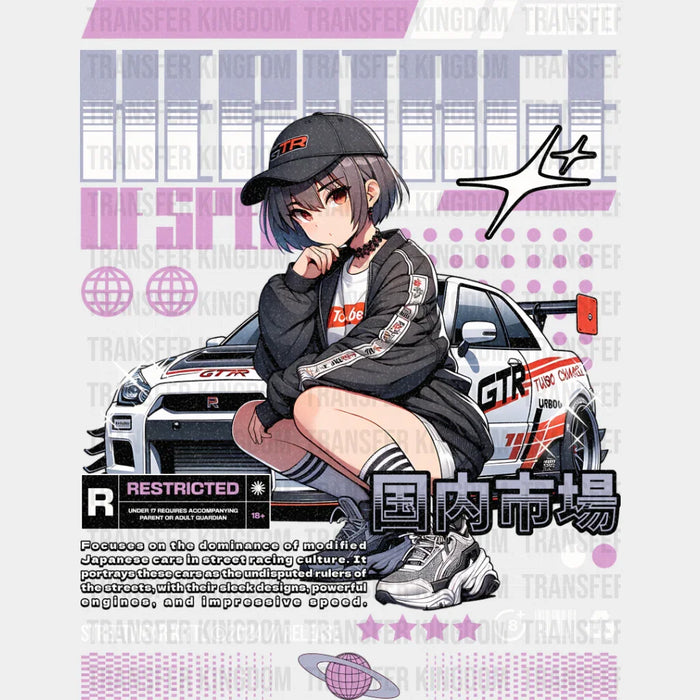 Tokyo Heritage Anime Girl - Anime DTF heat transfer