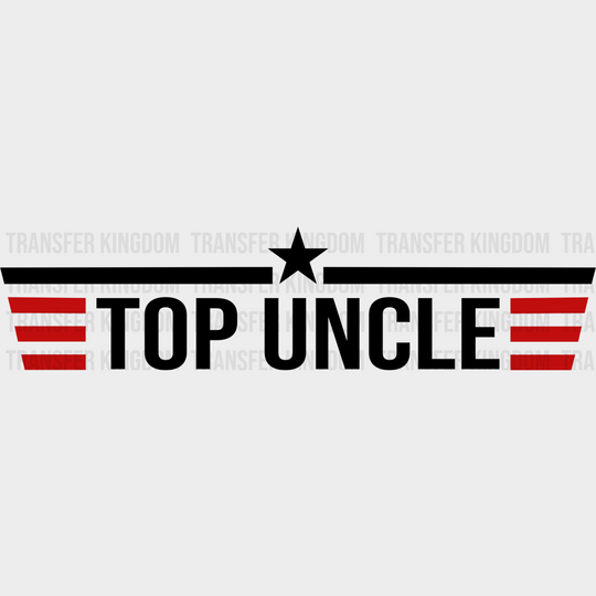 Top Uncle - Dtf Heat Transfer Unisex S & M (10’’) / Dark Color Design See Imaging