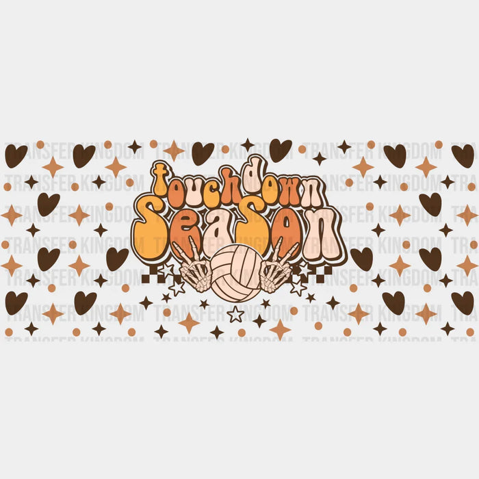 Touchdown Season - Volleyball Cup Wrap UV Sticker Permanent UV DTF Decal