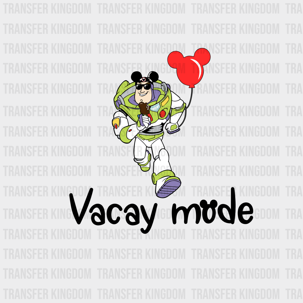 Toy Story Buzz Lightyear Disney Vacay Mode Design - Dtf Heat Transfer Unisex S & M ( 10 )