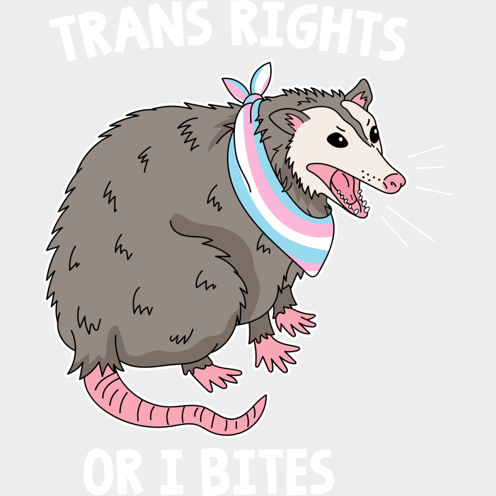 Trans Rights Or I Bites - Transgender DTF Transfers transfer-kingdom Light Color Design (See Imaging)